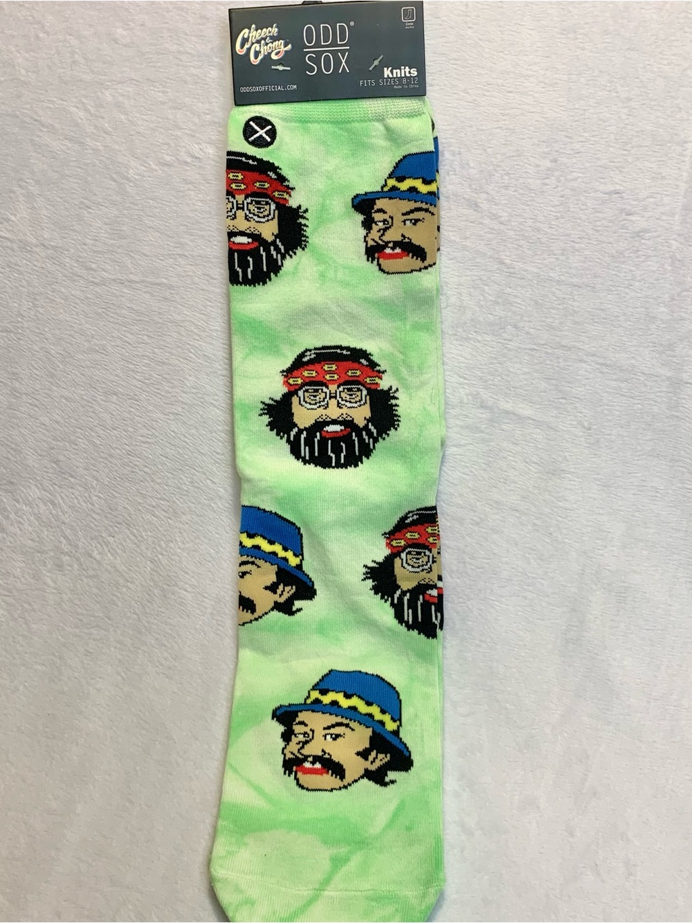 Odd Sox Cheech and Chong Socks Printed Socks Green Sizes 8-12 NEW